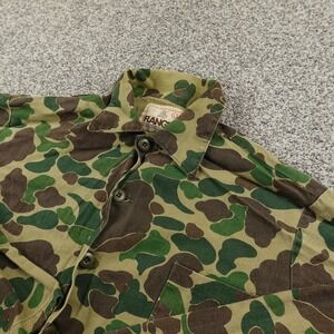 VTG Ranger Jacket Mens L Green Brown Duck Camo Canvas Hunting Field Coat Outdoor